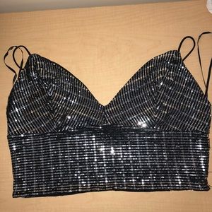 Sequined Crop Top